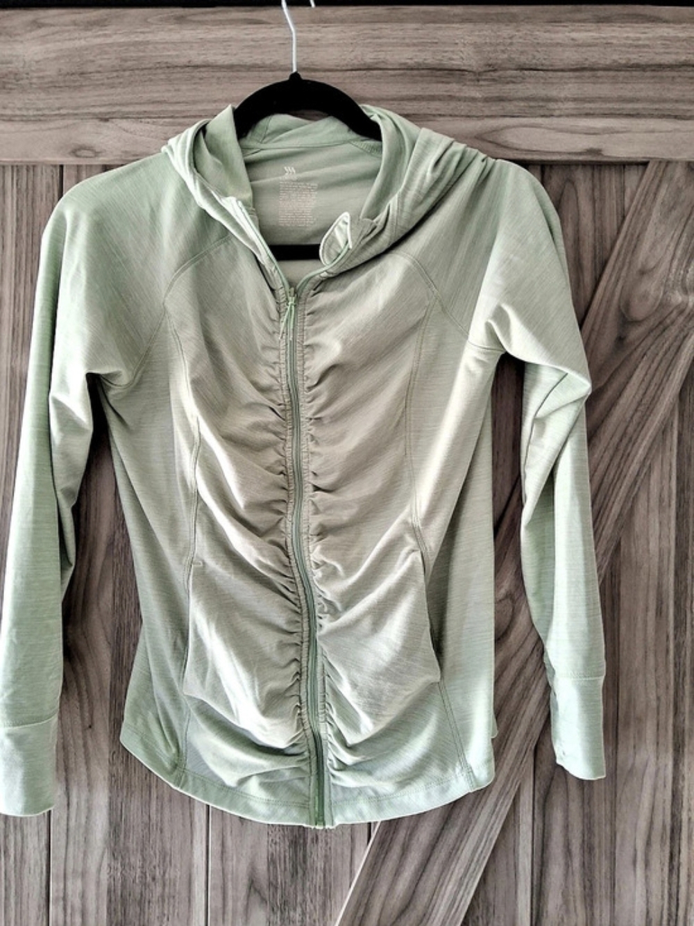 All I Motion Green Hooded Long Sleeve Size Large